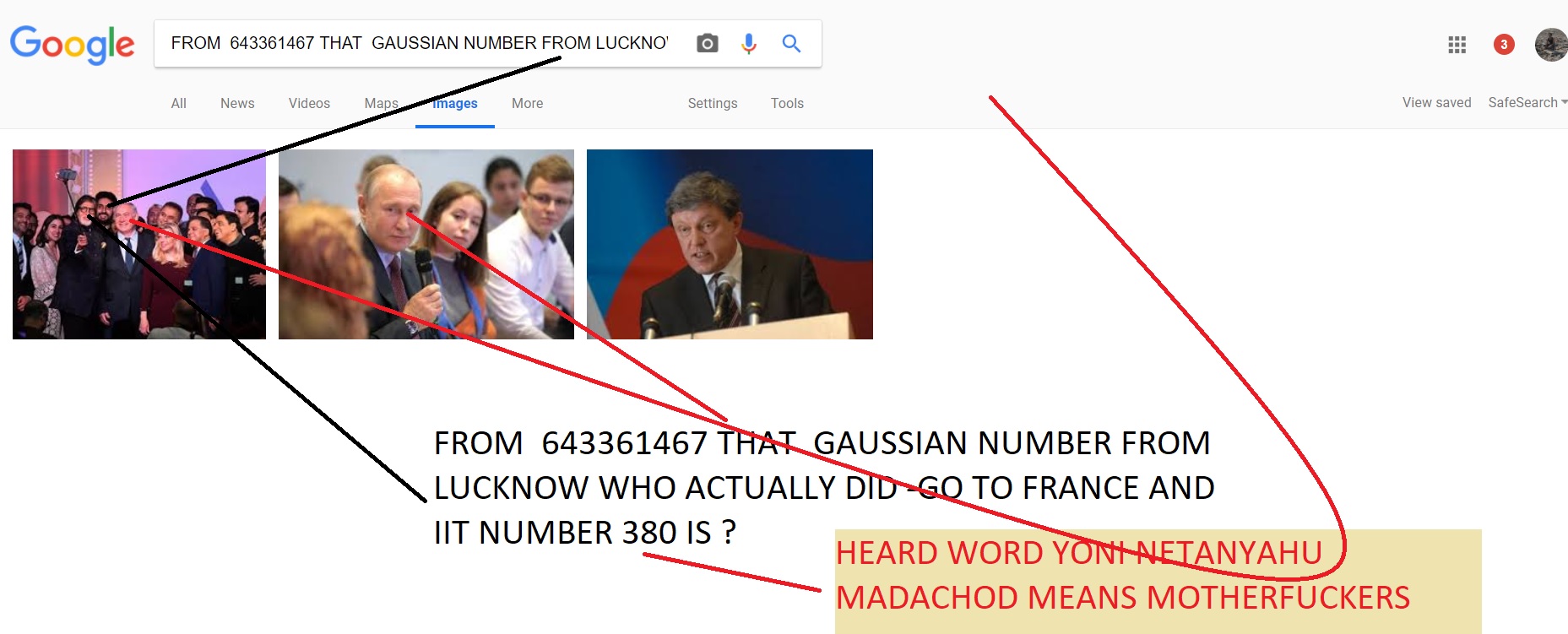 FROM 643361467 THAT GAUSSIAN NUMBER FROM LUCKNOW WHO ACTUALLY DID -GO TO FRANCE AND IIT NUMBER 380 IS
