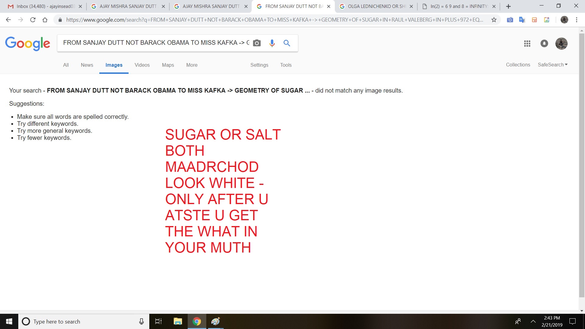 SUGAR OR SALT BOTH MAADRCHOD LOOK WHITE - ONLY AFTER U ATSTE U GET THE WHAT IN YOUR MUTH