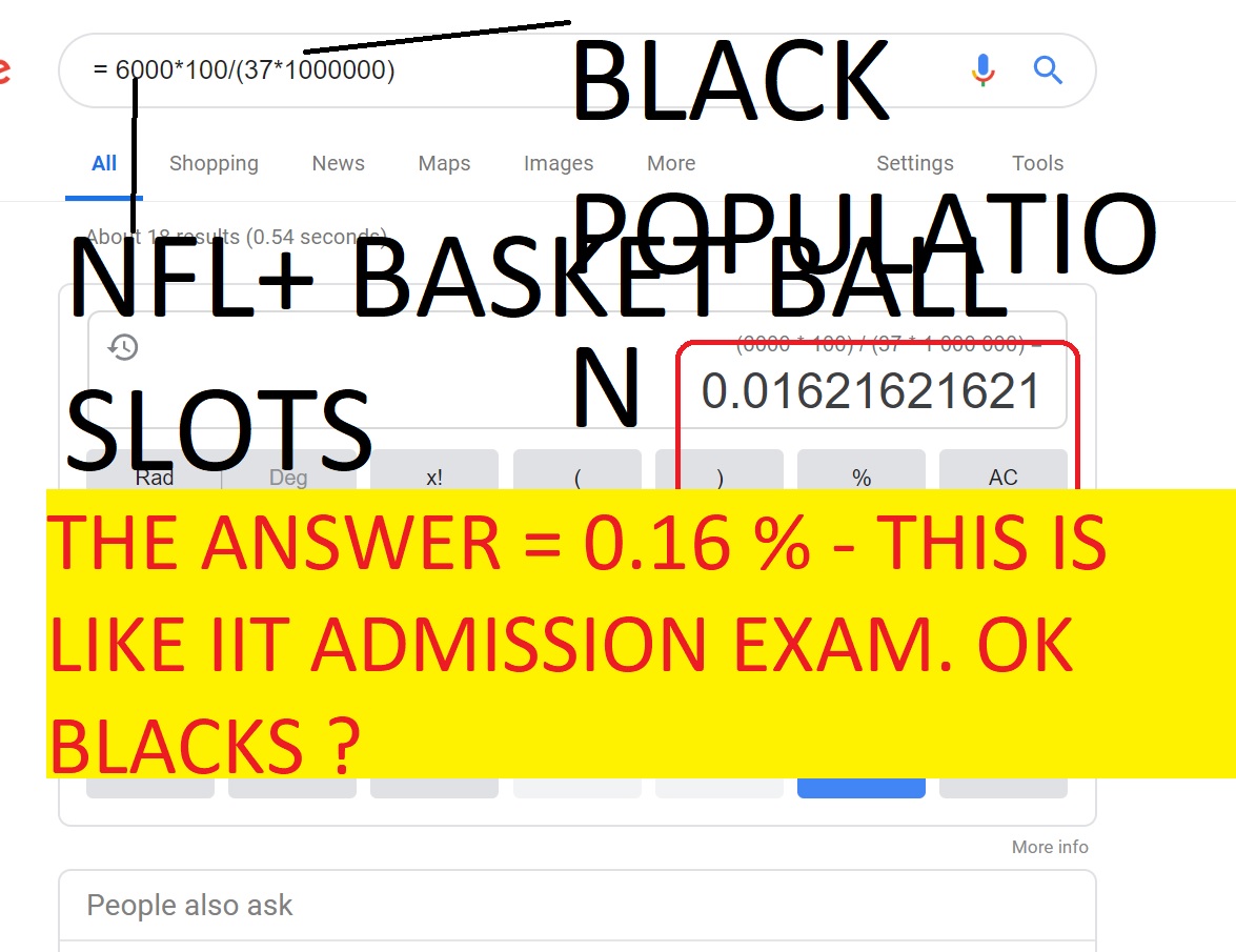 NFL AND THE BLACKS - PROBAILITY OF A BLACK KID IN SPORTS - THAT PAYES EQAUL TO ZERO POINT 1 6 PERCENTAGE OK FROM AJAY MISHRA AND BILL CLINTON TO BALCKS