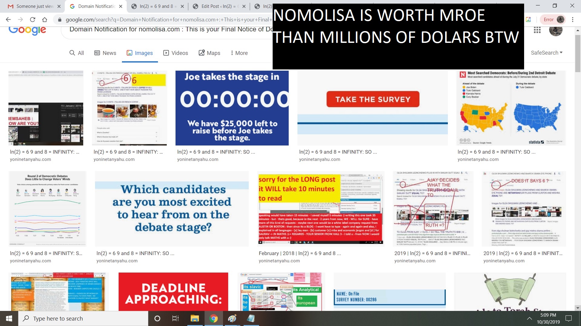 NOMOLISA IS WORTH MROE TN A MILLIONS OF DOLARS BTW