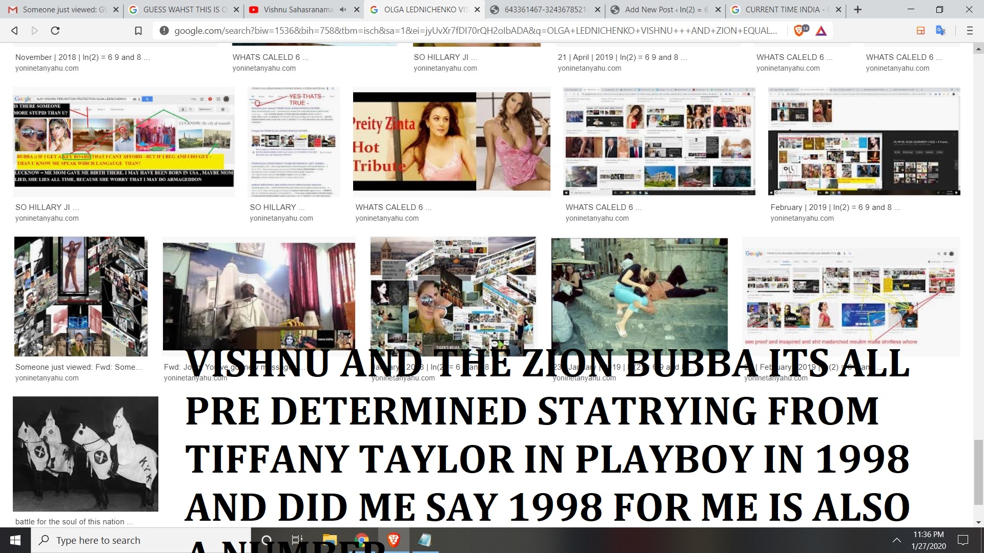 VISHNU AND THE ZION BUBBA ITS ALL PRE DETERMINED STATRYING FROM TIFFY TAYLOR IN PLAYBOY IN 1998 AND DID ME SAY 1998 FOR ME IS ALSO A NUMBER