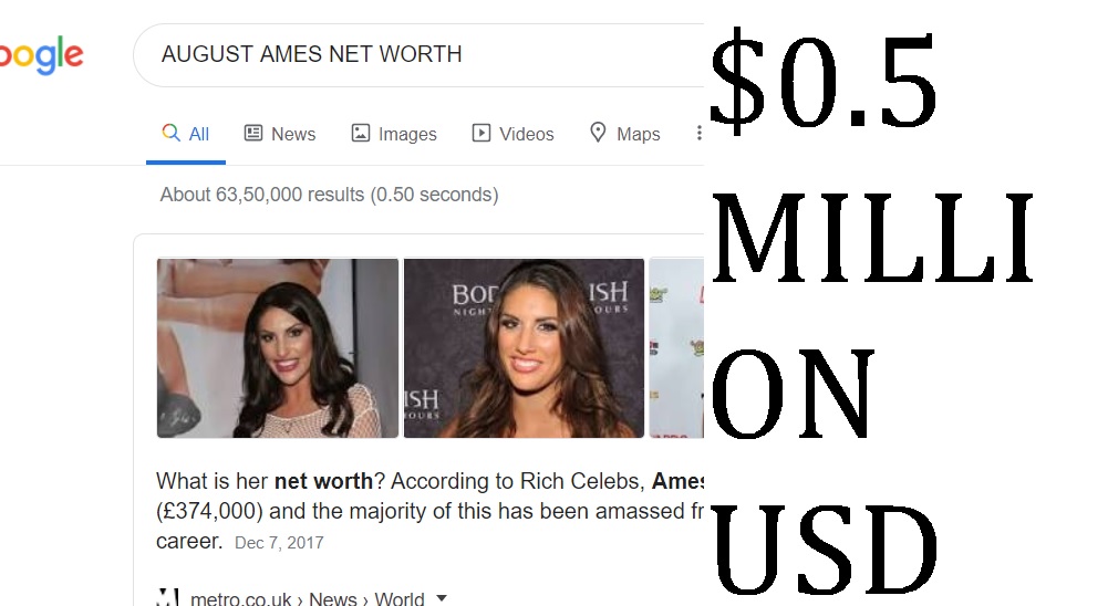 AUGUST AMES NET WORTH