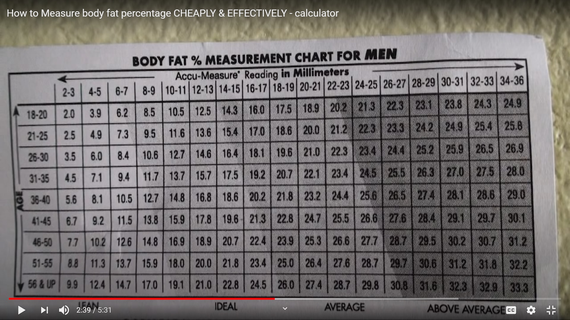 body fat percentage calculator