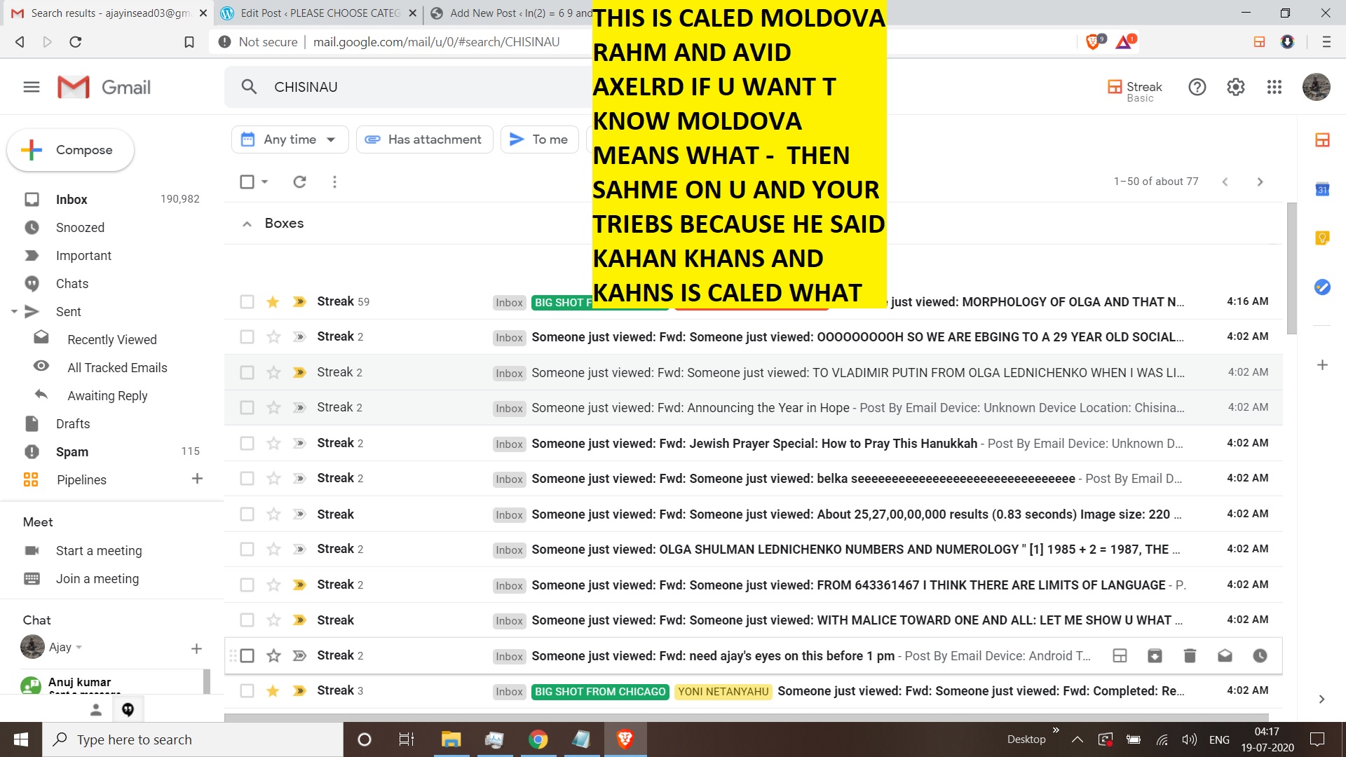THIS IS CALED MOLDOVA RAHM AND AVID AXELRD IF U WANT T KNOW MOLDOVA MEANS WHAT - THEN SAHME ON U AND YOUR TRIEBS BECAUSE HE SAID KAHAN KHANS AND KAHNS IS CALED WHAT