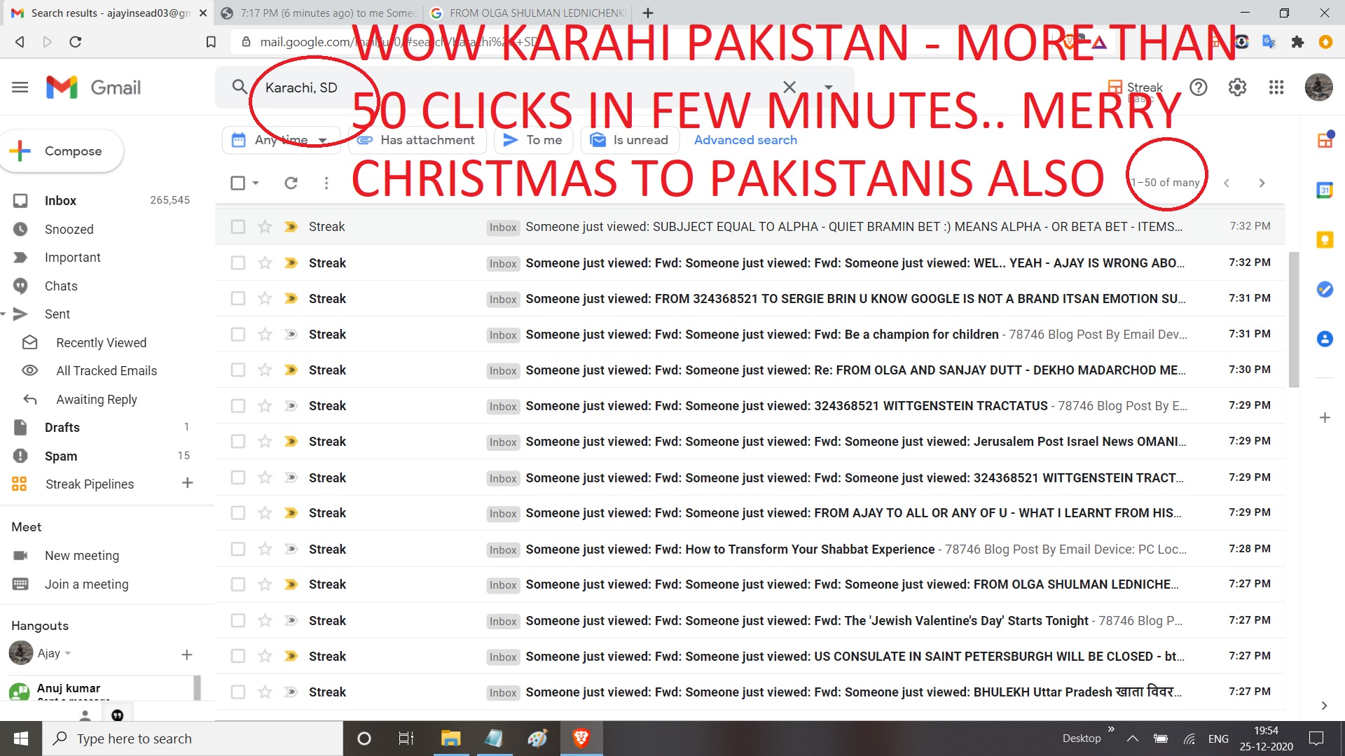 WOW KARAHI PAKISTAN - MORE THAN 50 CLICKS IN FEW MINUTES.. MERRY CHRISTMAS TO PAKISTANIS ALSO