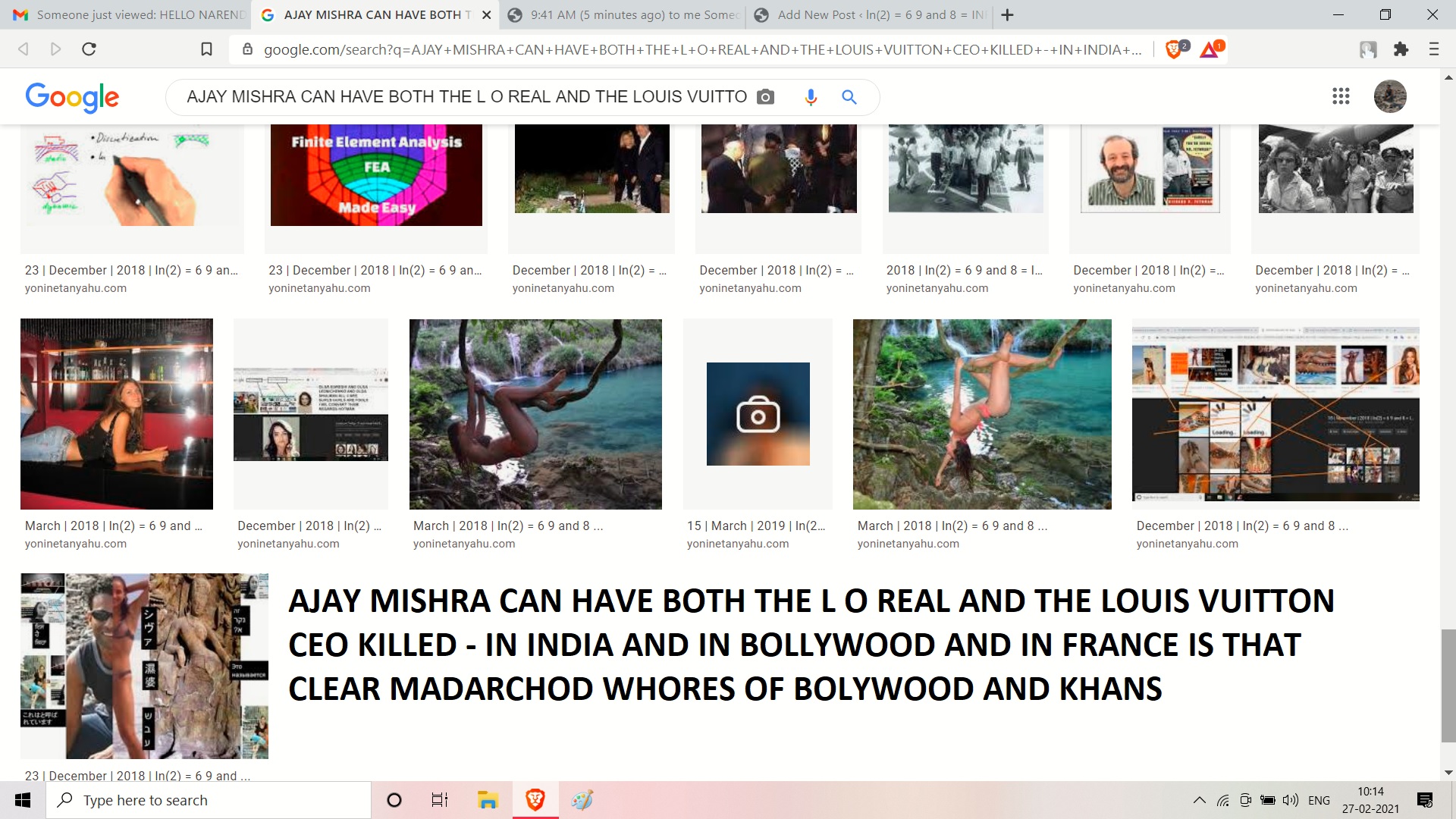 AJAY MISHRA CAN HAVE BOTH THE L O REAL AND THE LOUIS VUITTON CEO KILLED - IN INDIA AND IN BOLLYWOOD AND IN FRANCE IS THAT CLEAR MADARCHOD WHORES OF BOLYWOOD AND KHANS