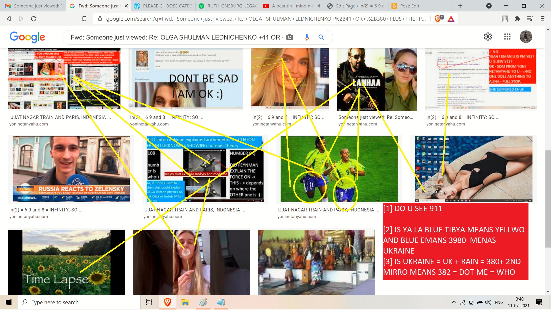 MISTER BIDEN - IS GHEIDKI KLUM STILL ALIVE ? OK ALINA IS - AND SONIA ISNT ANWYAY [1] DO U SEE 911 [2] IS YA LA BLUE TIBYA MEANS YELLWO AND BLUE EMANS 3980 MENAS UKRAINE [3] IS UKRAINE = UK + RAIN = 380+ 2ND MIRRO MEANS 382 = DOT ME = WHO [4] TIME LASE DES IS SHWO YELOW SUN FLOWER ?MISHRA MATSENKO BDIEN - 911 - AND NUMERS ASSOCAITED WITH 911