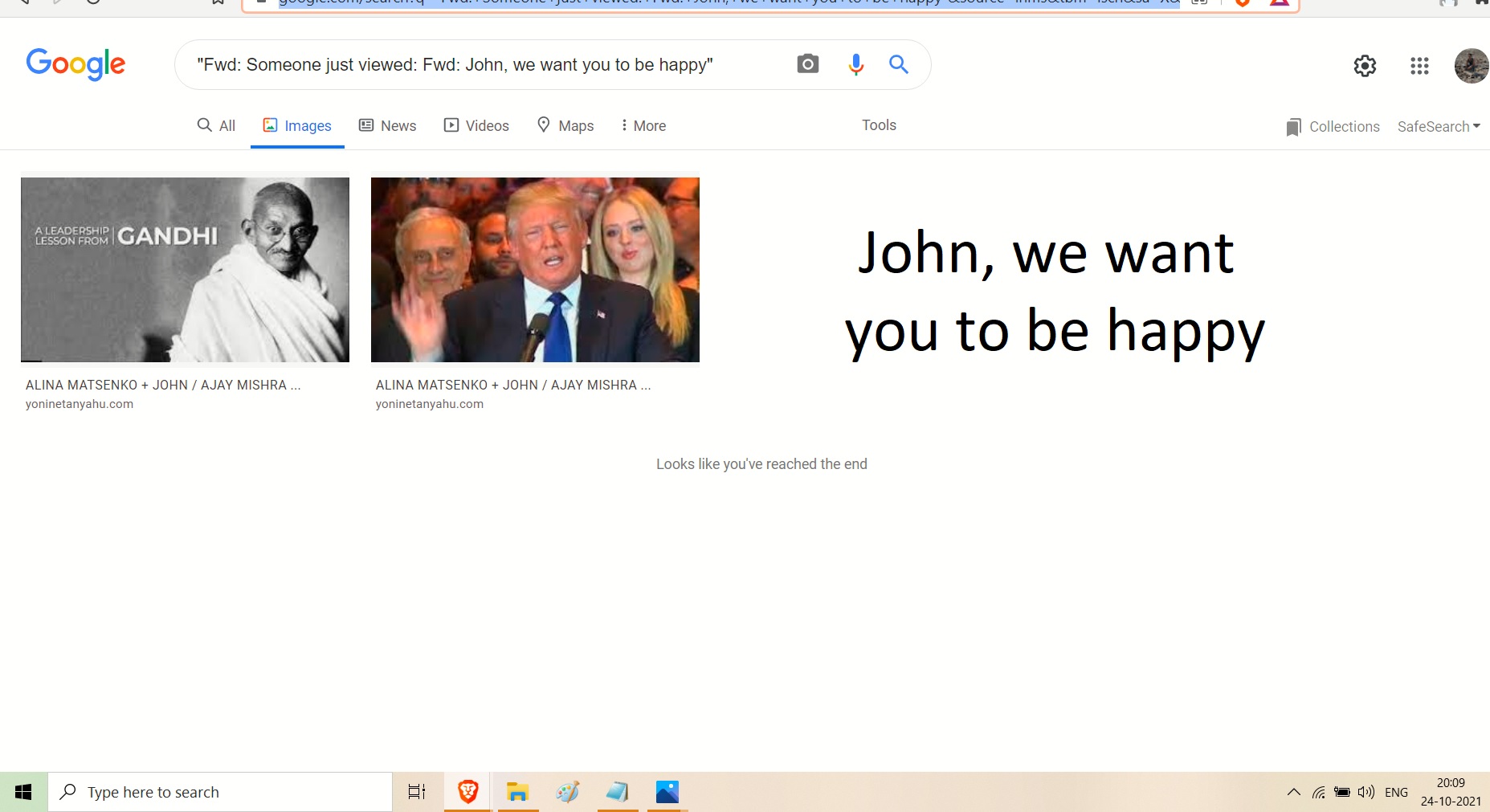 John, we want you to be happy
