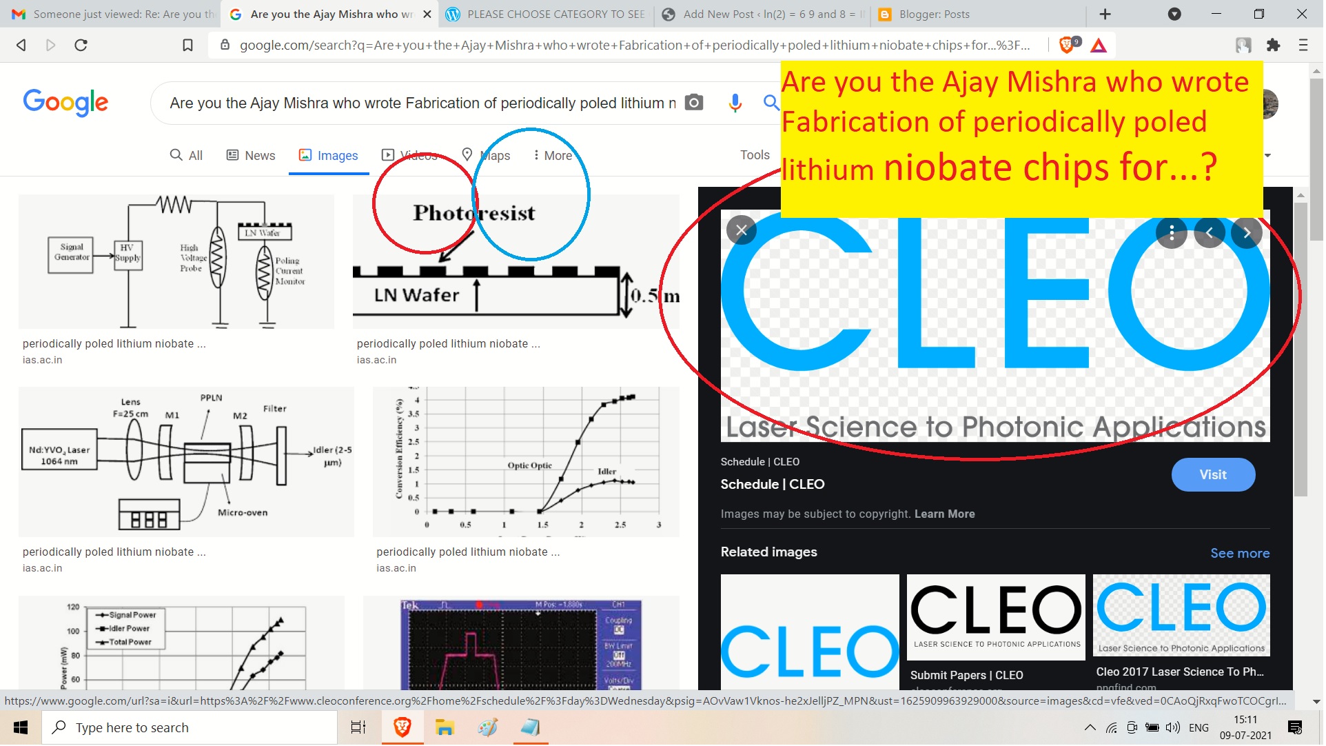 Are you the Ajay Mishra who wrote Fabrication of periodically poled lithium niobate chips for.