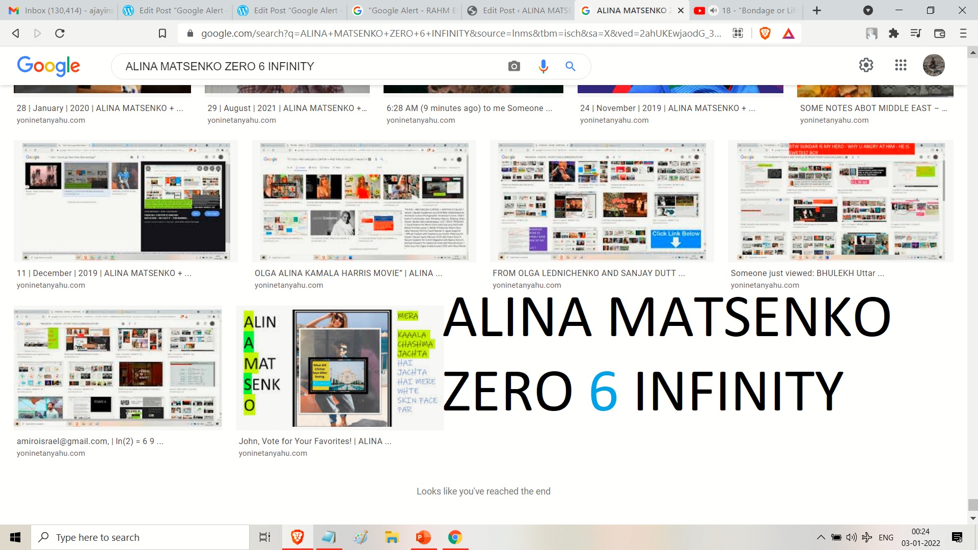 ALINA MATSENKO ZERO 6 INFINITY -