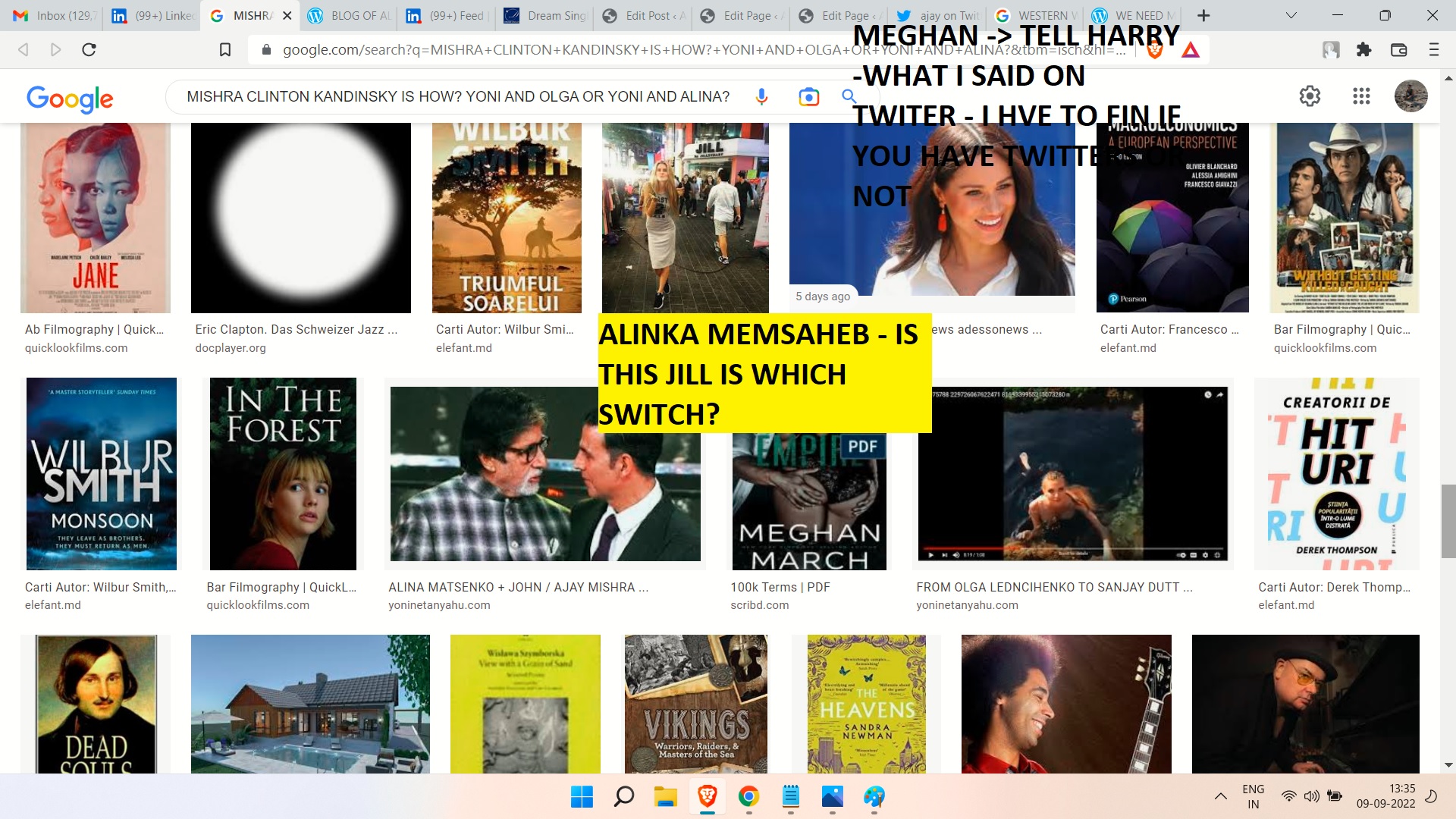 MISHRA CLINTON KANDISNKY IS HOW - ANSWER IS YONI NETANYAHU AND ALAINA AND NOW SU,NDAR PICHAI AND GOOGLE THIS IS LAST TIME DONT CHNAGE YOUR IMAGES BECASSED ON WHAT THEY DECIDE WHAT I SAID