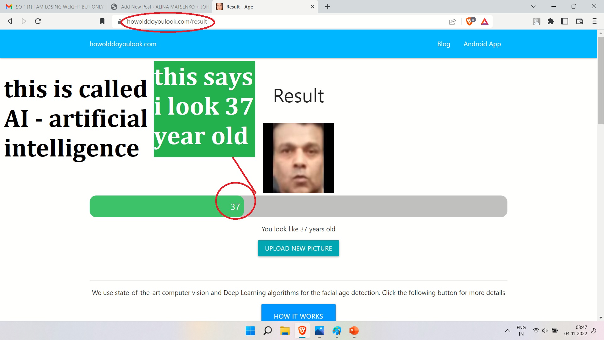 ajay mishra age - accoridng to how old do you look ai based app i lok 37 year old - ok miss alina matsenko memsaheb u are my inspiration and yeah joe biden is fit too for his age