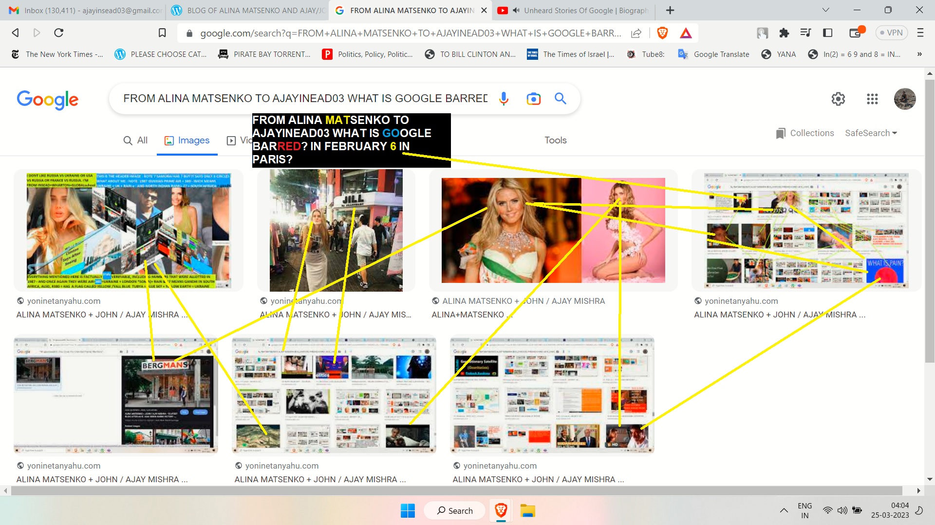 FROM ALINA MATSENKO TO AJAYINEAD03 WHAT IS GOOGLE BARRED IN FEBRUARY 6 IN PARIS MISSION VISION STORY AND COMMUNICATION