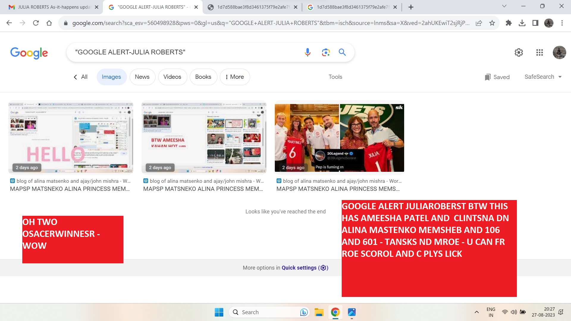 GOOGLE ALERT JULIAROBERST BTW THIS HAS AMEESHA PATEL AND CLINTSNA DN ALINA MASTENKO MEMSHEB AND 106 AND 601 - TANSKS ND MROE - U CAN FR ROE SCOROL AND C PLYS LICKOH 2 OSCARS BENKAT KRISHNATURTYY AND JUIA ROBEERST WOW 