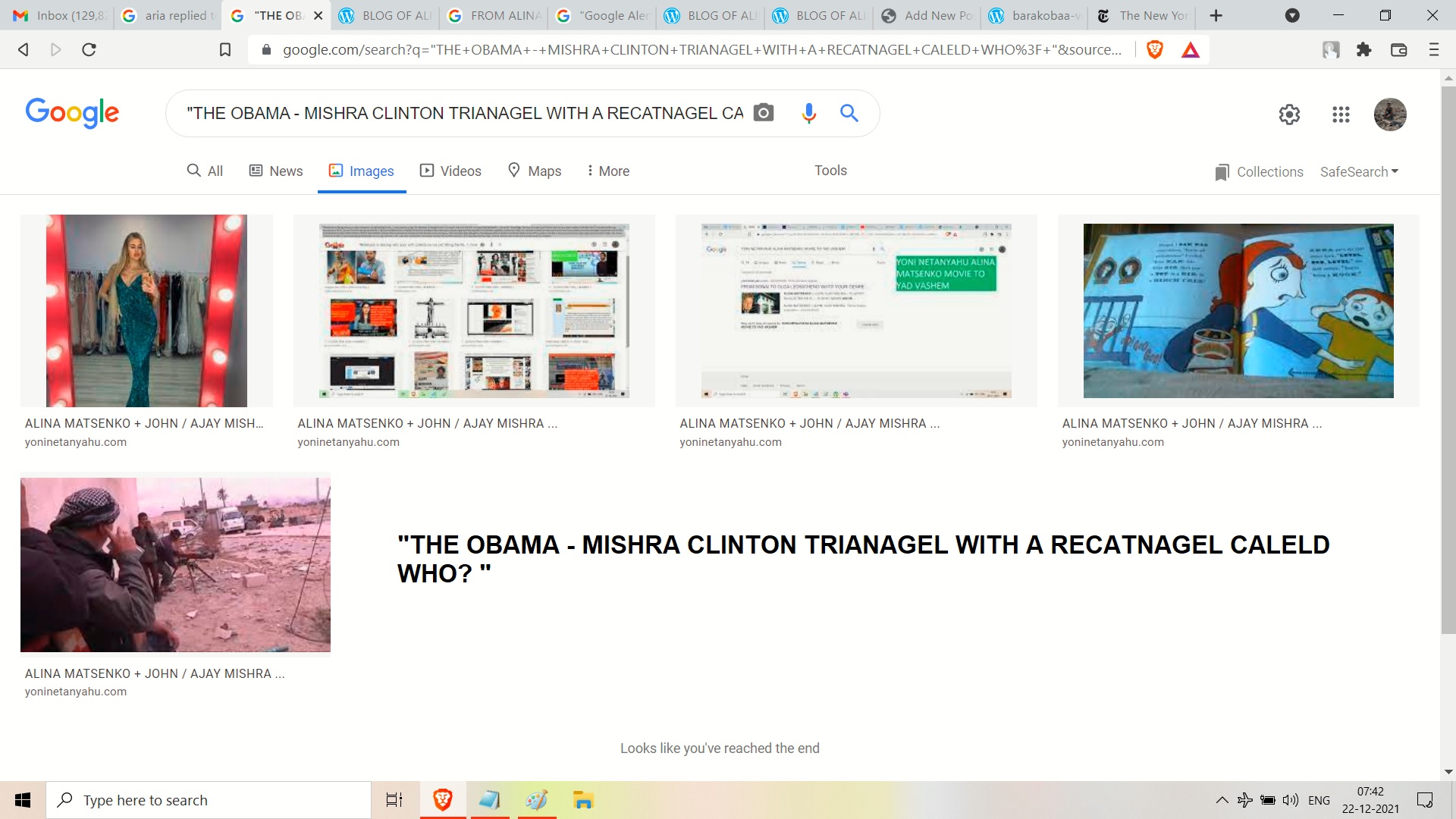 THE OBAMA - MISHRA CLINTON TRIANAGEL WITH A RECATNAGEL CALELD WHO....