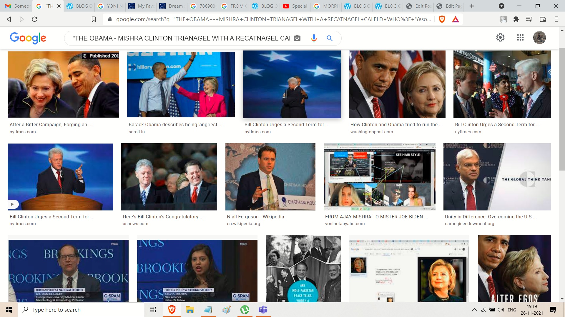 THE OBAMA - MISHRA CLINTON TRIANAGEL WITH A RECATNAGEL CALELD WHO