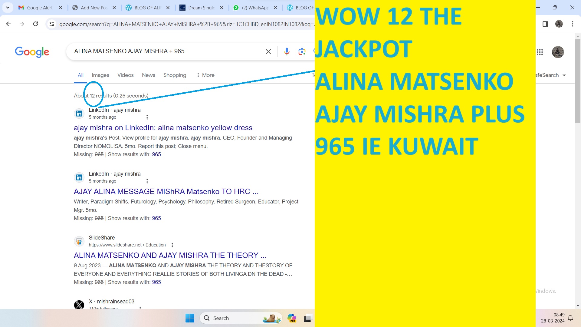 WOW 12 THE JACKPOT ALINA MATSENKO AJAY MISHRA + 965 KUWAIT IE